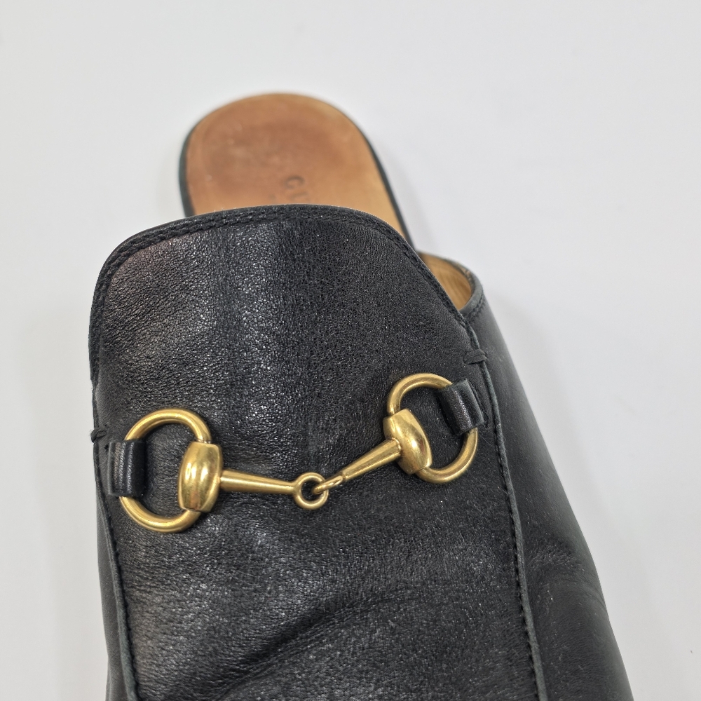 Gucci Princetown Mules Horsebit Black Leather Slipper EU 38.5 US 8 - Picture 10 of 16